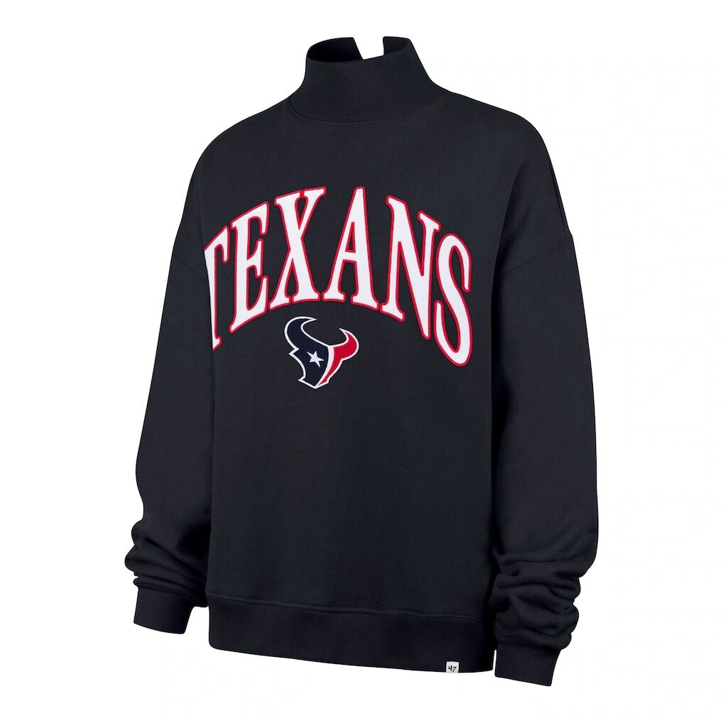 Houston Texans '47 Women's Oversized Vantage Mock Neck Sweatshirt