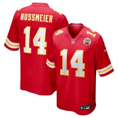 Garrett Nussmeier Kansas City Chiefs Nike Game Jersey - Red - Front View
