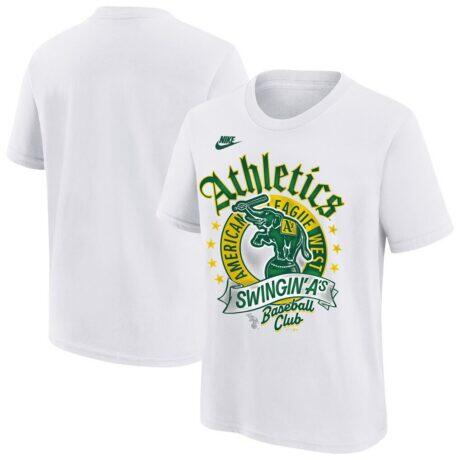 Athletics Nike Youth Hometown Collection T-Shirt - White - Front View