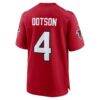 Jahan Dotson Atlanta Falcons Nike Team Game Jersey - Red - Detail View