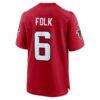 Nick Folk Atlanta Falcons Nike Team Game Jersey - Red - Detail View