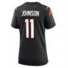 Josh Johnson Cincinnati Bengals Nike Women's Team Game Jersey - Black - Detail View