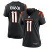 Josh Johnson Cincinnati Bengals Nike Women's Team Game Jersey - Black - Front View