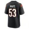 Boye Mafe Cincinnati Bengals Nike Team Game Jersey - Black - Detail View