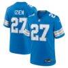 Christian Izien Detroit Lions Nike Team Game Jersey - Blue - Front View