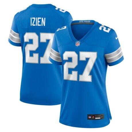 Christian Izien Detroit Lions Nike Women's Team Game Jersey - Blue - Front View