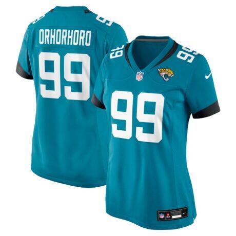Ruke Orhorhoro Jacksonville Jaguars Nike Women's Team Game Jersey - Teal - Front View