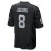 Kirk Cousins Las Vegas Raiders Nike Team Game Jersey - Black - Detail View