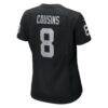 Kirk Cousins Las Vegas Raiders Nike Women's Team Game Jersey - Black - Detail View