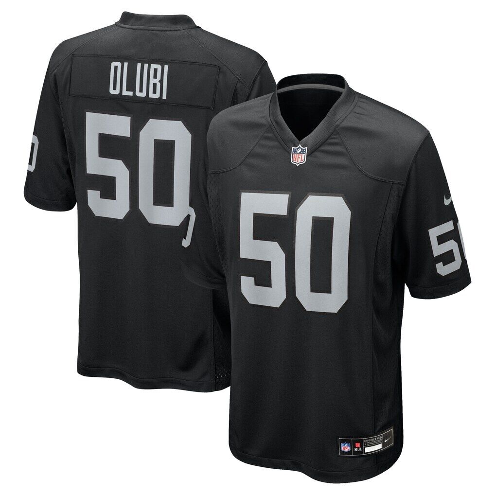 Segun Olubi Las Vegas Raiders Nike Team Game Jersey