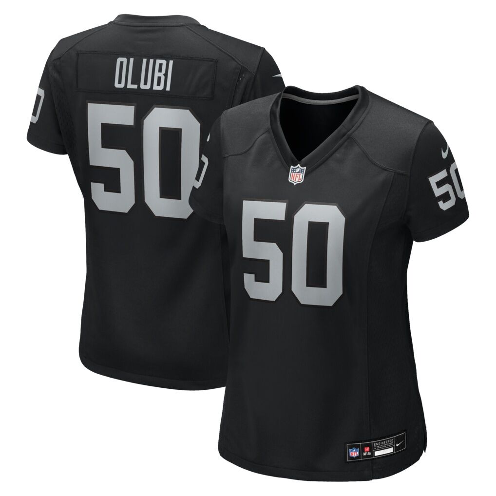 Segun Olubi Las Vegas Raiders Nike Women's Team Game Jersey