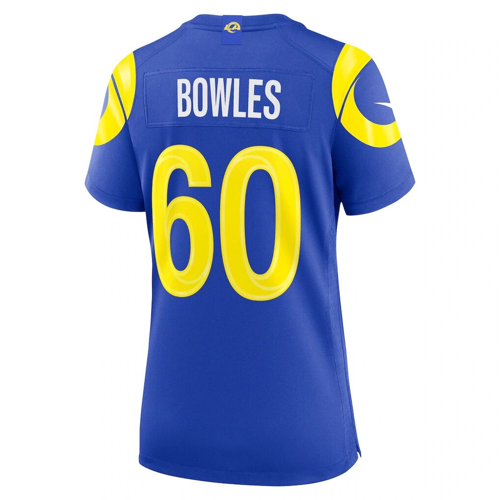 Wyatt Bowles Los Angeles Rams Nike Women's Team Game Jersey -  Royal