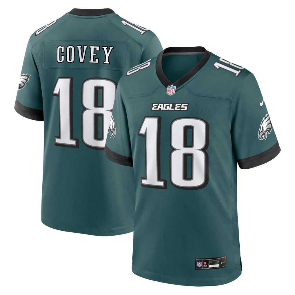 Britain Covey Philadelphia Eagles Nike Team Game Jersey -  Midnight Green