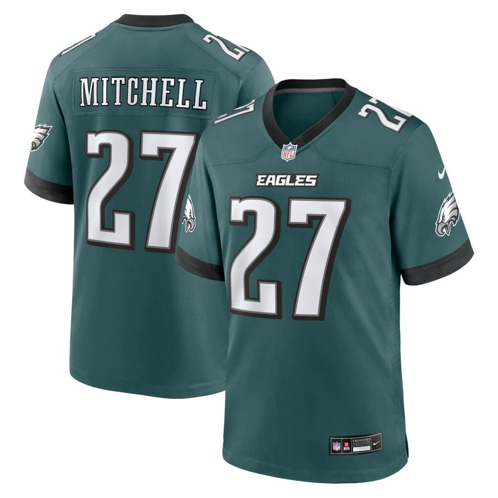 Quinyon Mitchell Philadelphia Eagles Nike Team Game Jersey -  Midnight Green