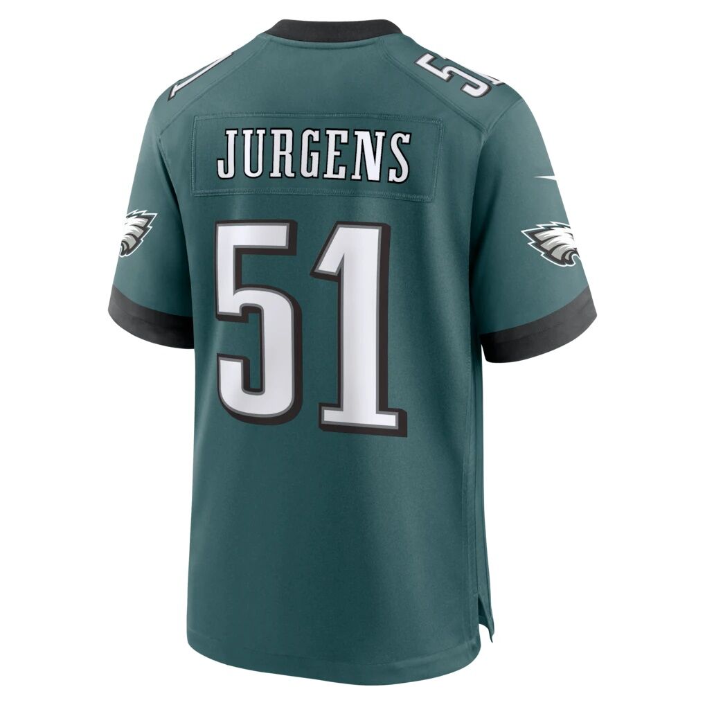 Cam Jurgens Philadelphia Eagles Nike Team Game Jersey -  Midnight Green