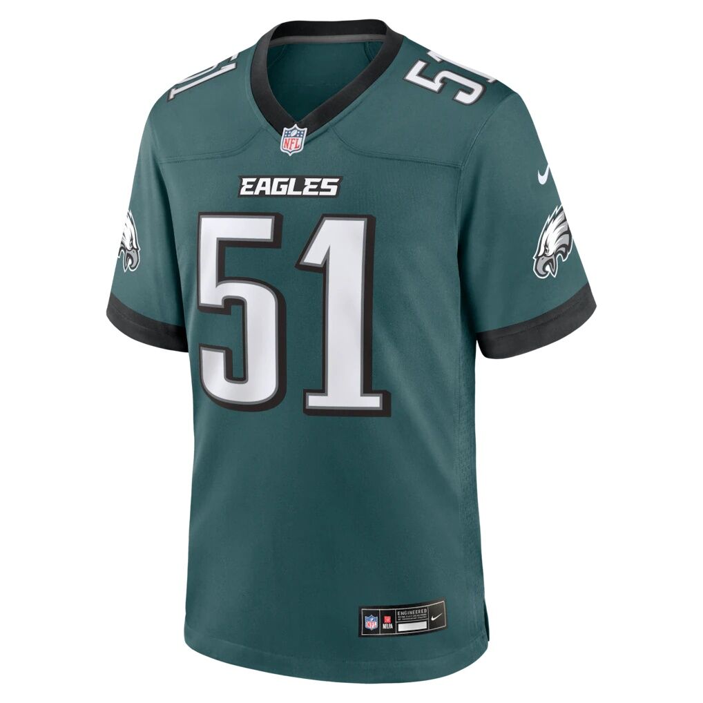 Cam Jurgens Philadelphia Eagles Nike Team Game Jersey -  Midnight Green