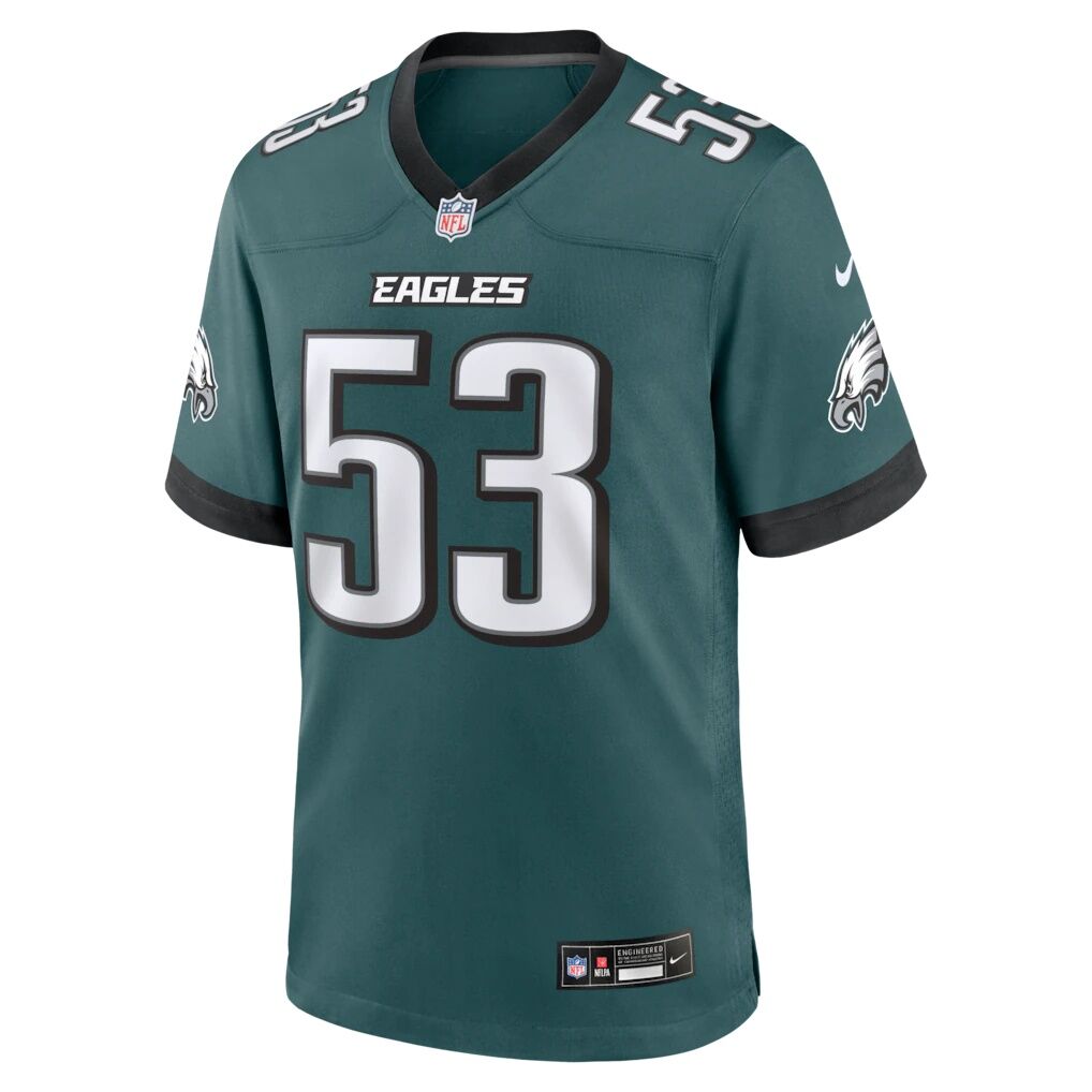 Zack Baun Philadelphia Eagles Nike Team Game Jersey -  Midnight Green