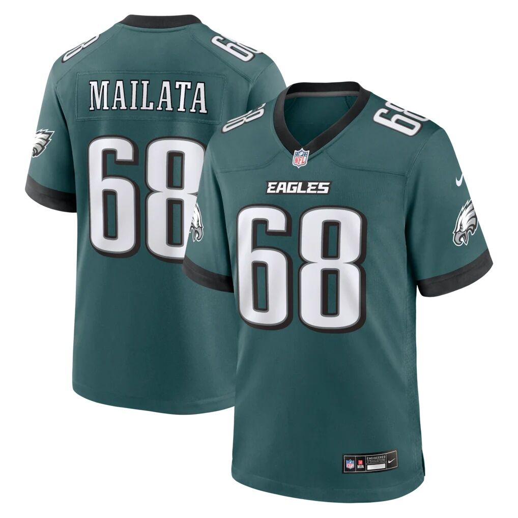 Jordan Mailata Philadelphia Eagles Nike Team Game Jersey -  Midnight Green