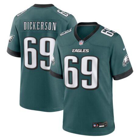 Landon Dickerson Philadelphia Eagles Nike Team Game Jersey - - Front View