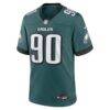 Jordan Davis Philadelphia Eagles Nike Team Game Jersey - Midnight Green - Side View