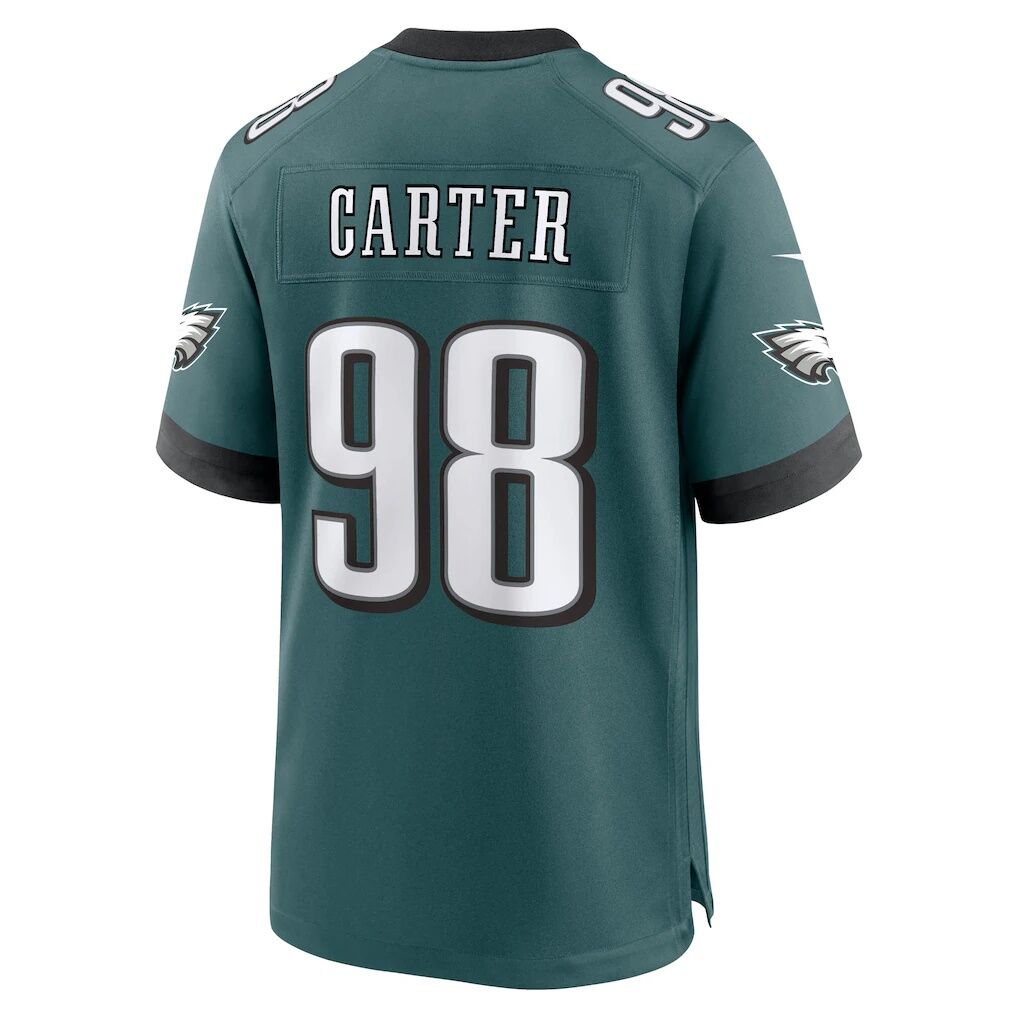 Jalen Carter Philadelphia Eagles Nike Team Game Jersey -  Midnight Green