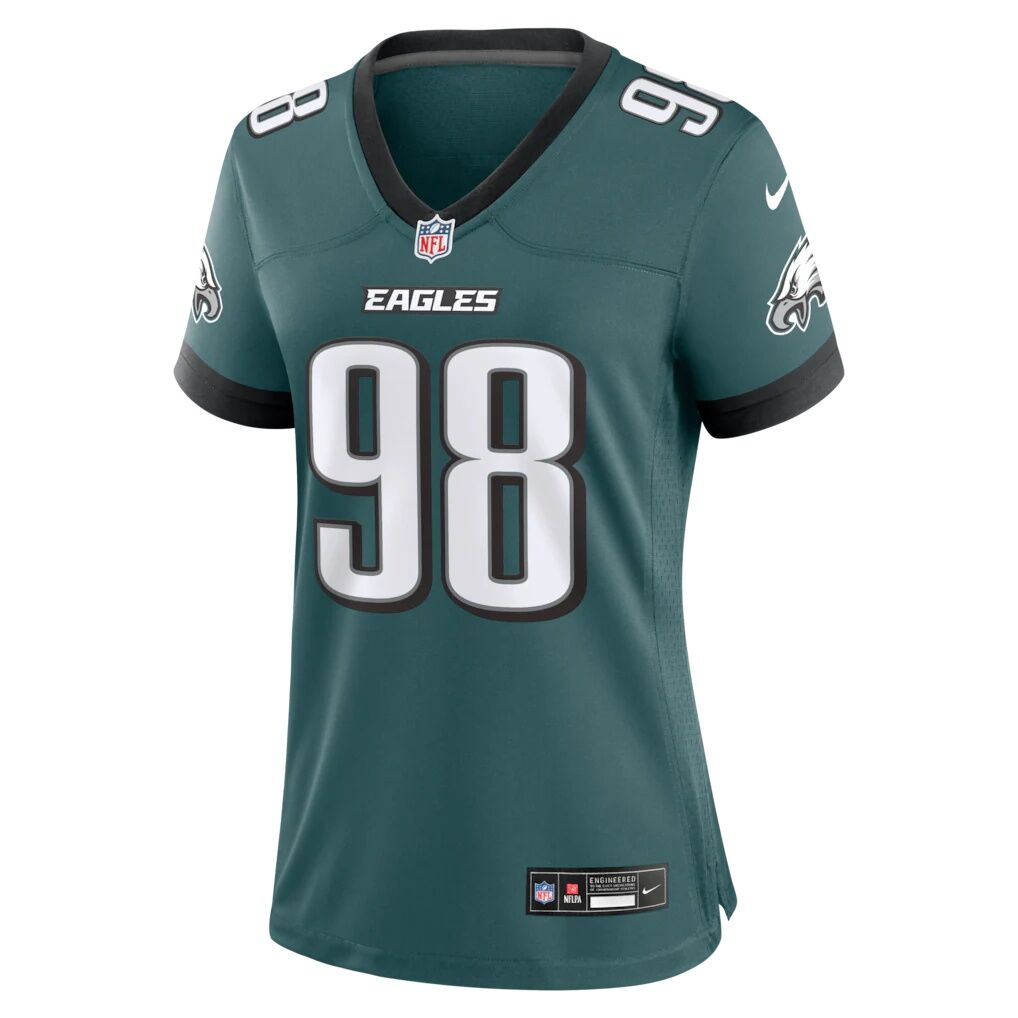 Jalen Carter Philadelphia Eagles Nike Women's Team Game Jersey -  Midnight Green