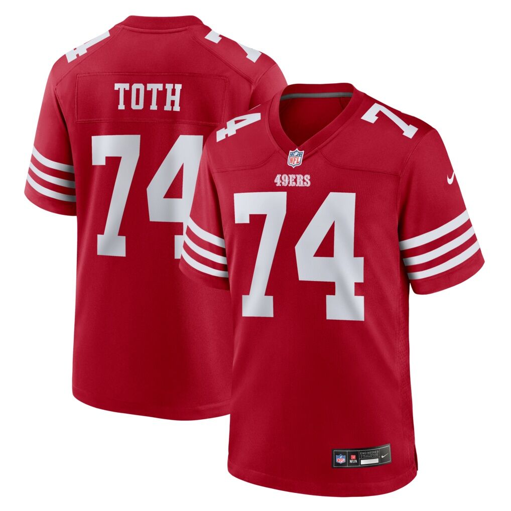 Brett Toth San Francisco 49ers Nike Team Game Jersey -  Scarlet