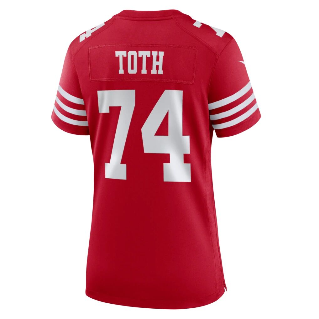 Brett Toth San Francisco 49ers Nike Women's Team Game Jersey -  Scarlet