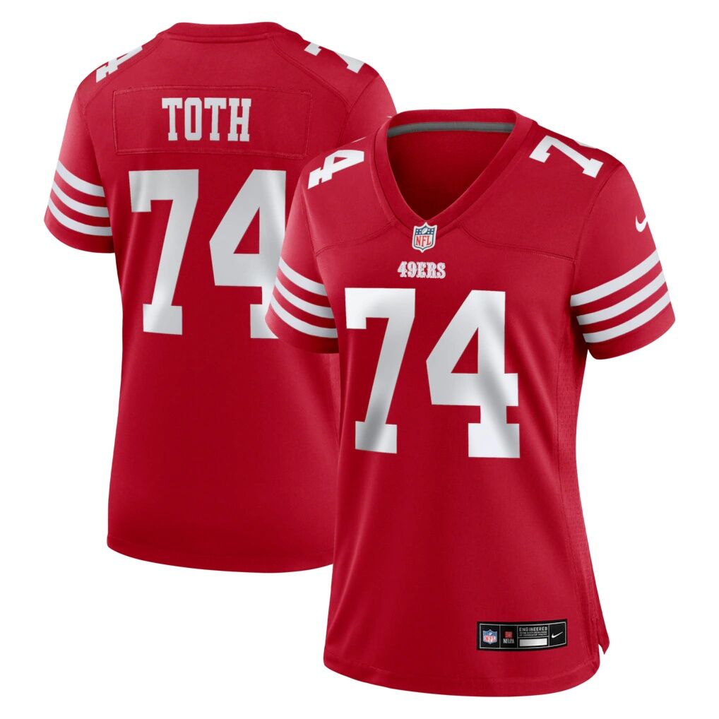 Brett Toth San Francisco 49ers Nike Women's Team Game Jersey -  Scarlet