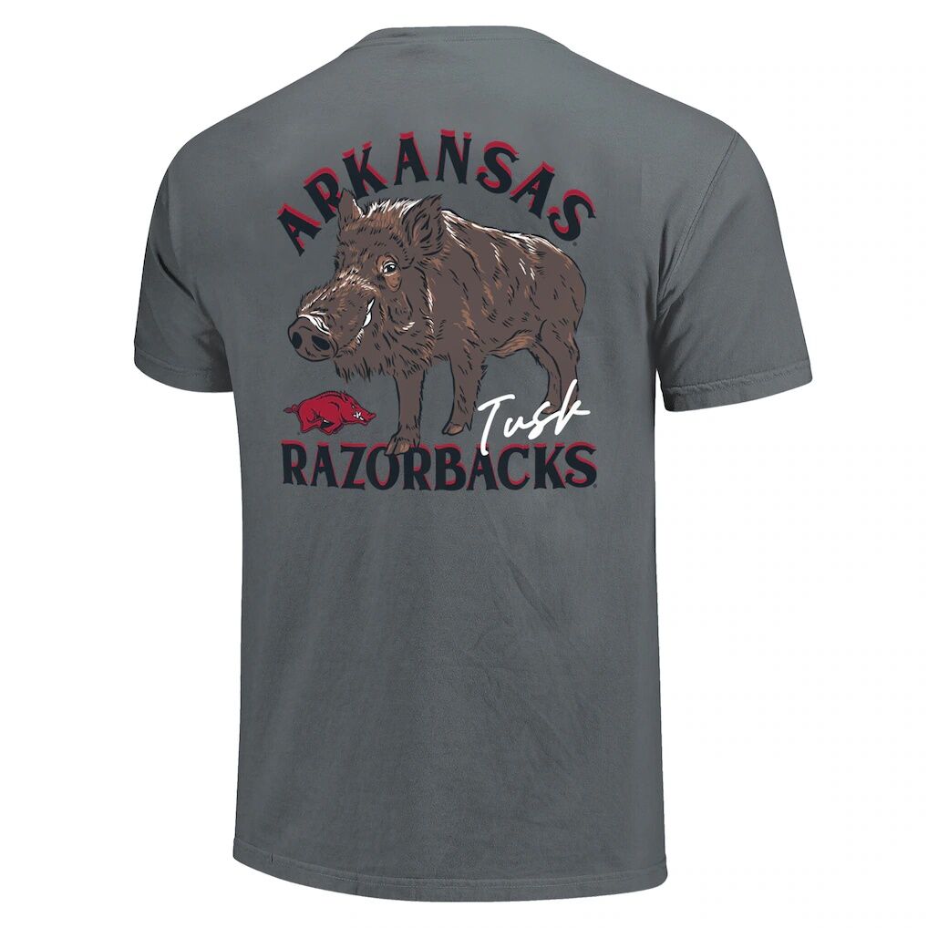 Arkansas Razorbacks Unisex Arched Drawn Mascot Hyper Local Comfort Colors T-Shirt