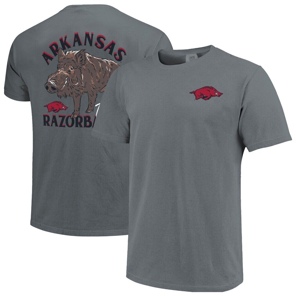 Arkansas Razorbacks Unisex Arched Drawn Mascot Hyper Local Comfort Colors T-Shirt