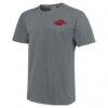 Arkansas Razorbacks Unisex Arched Drawn Mascot Hyper Local Comfort Colors T-Shirt - Charcoal - Side View