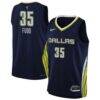 Azzi Fudd Dallas Wings Nike Youth Explorer Edition Jersey - Navy - Front View