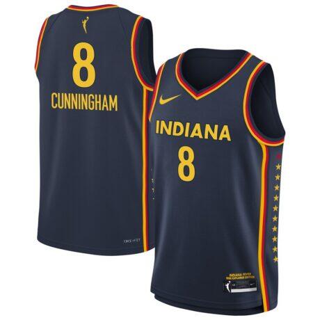 Sophie Cunningham Indiana Fever Nike Youth Explorer Edition Jersey - Navy - Front View