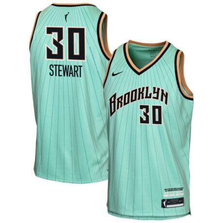 Breanna Stewart New York Liberty Nike Youth Victory Jersey - Rebel Edition - - Front View