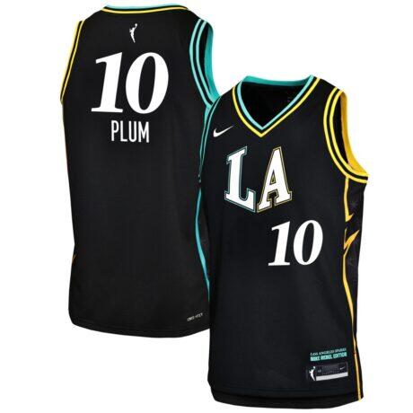 Kelsey Plum Los Angeles Sparks Nike Youth Victory Jersey - Black - Front View