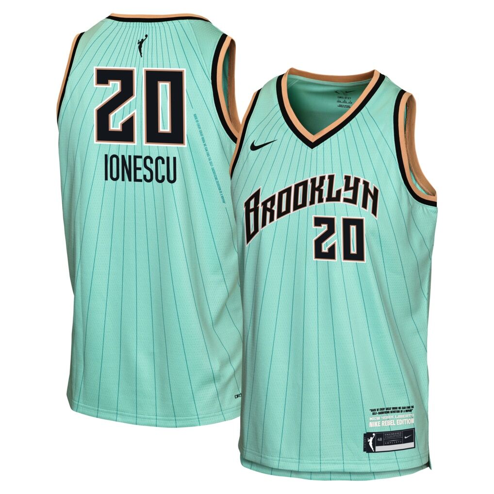 Sabrina Ionescu New York Liberty Nike Youth Victory Jersey - Rebel Edition - Mint