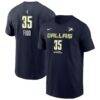 Azzi Fudd Dallas Wings Nike Men's Explorer Edition Name & Number T-Shirt - Navy - Front View