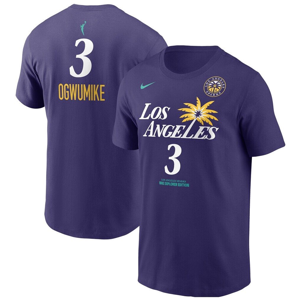 Nneka Ogwumike Los Angeles Sparks Nike Men's Explorer Edition Name & Number T-Shirt