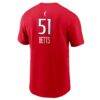 Lauren Betts Washington Mystics Nike Men's Explorer Edition Name & Number T-Shirt - Red - Detail View
