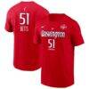 Lauren Betts Washington Mystics Nike Men's Explorer Edition Name & Number T-Shirt - Red - Front View