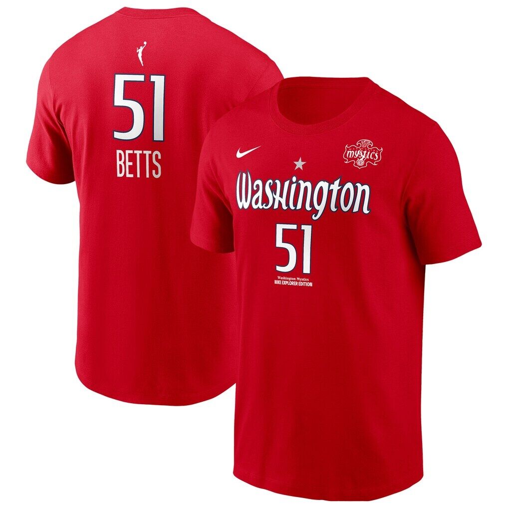 Lauren Betts Washington Mystics Nike Men's Explorer Edition Name & Number T-Shirt