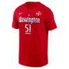 Lauren Betts Washington Mystics Nike Men's Explorer Edition Name & Number T-Shirt - Red - Side View