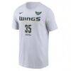 Azzi Fudd Dallas Wings Nike Name & Number Heroine Edition T-Shirt - White - Side View