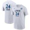 Napheesa Collier Minnesota Lynx Nike Name & Number Heroine Edition T-Shirt - White - Front View