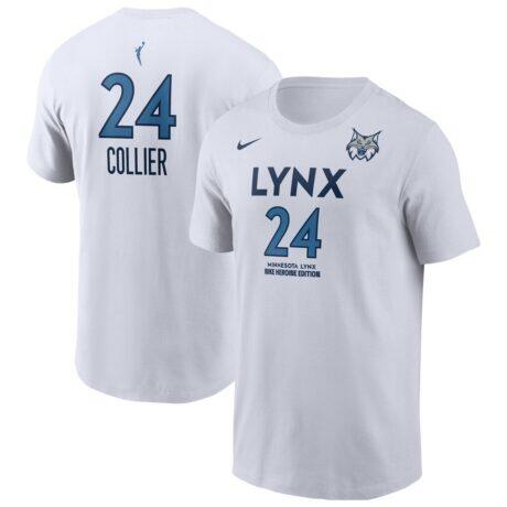 Napheesa Collier Minnesota Lynx Nike Name & Number Heroine Edition T-Shirt - White - Front View