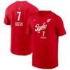 Aliyah Boston Indiana Fever Nike Name & Number Rebel Edition T-Shirt - Red - Front View
