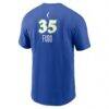 Azzi Fudd Dallas Wings Nike Name & Number Rebel Edition T-Shirt - Blue - Detail View