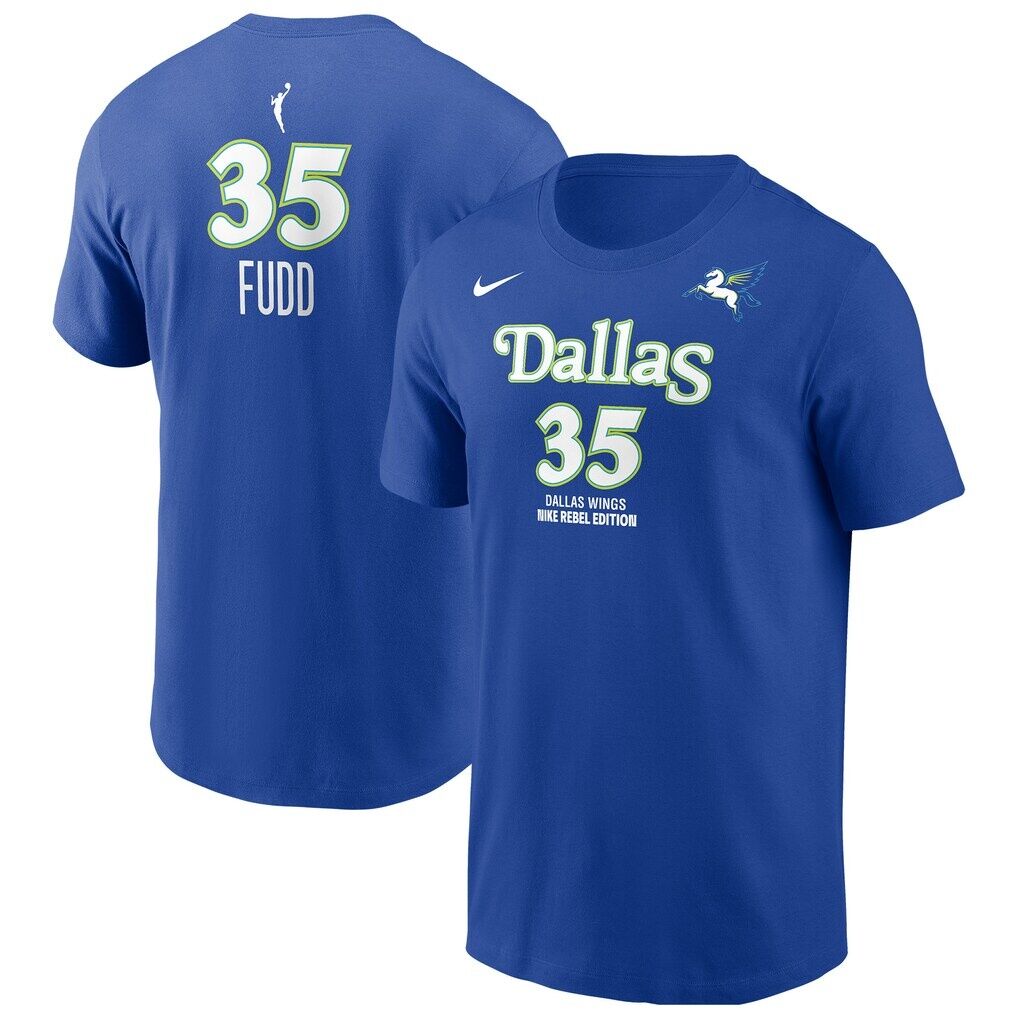 Azzi Fudd Dallas Wings Nike Name & Number Rebel Edition T-Shirt