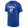 Azzi Fudd Dallas Wings Nike Name & Number Rebel Edition T-Shirt - Blue - Side View